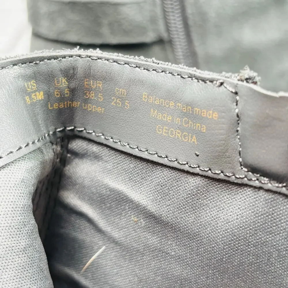 Bleecker & Bond Gray Georgia Suede Zip up‎ Ankle Heeled Boot